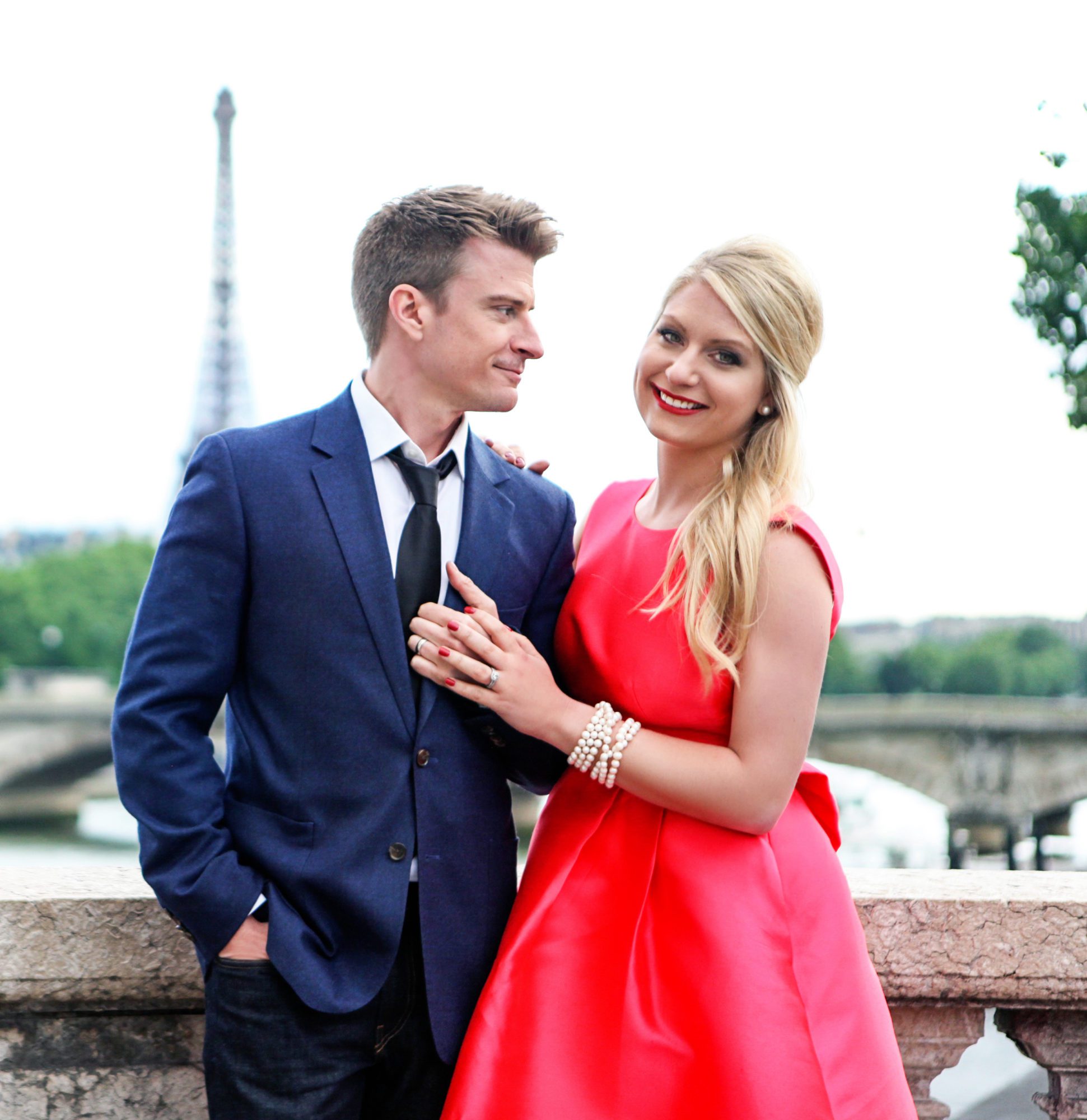 Emily and James Williams on a Balcony in Paris